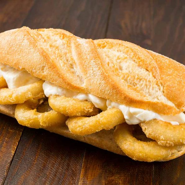 Receta de bocadillo de calamares